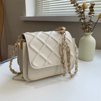 Lingge Indentation Fashion Women's Bag Simple Chain Small Square Bag 19*16*10cm main image 1