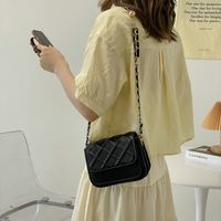 Lingge Indentation Fashion Women's Bag Simple Chain Small Square Bag 19*16*10cm main image 3