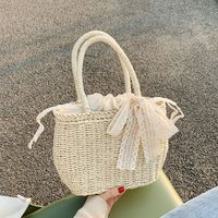 Silk Scarf Bow Decorated Spring And Summer Shoulder Underarm Bucket Bag 28*19*11cm main image 2