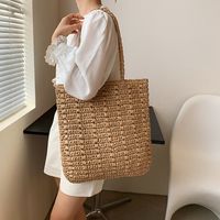 Cubo Tejido De Gran Capacidad Primavera Y Verano Nuevos Bolsos De Hombro Para Mujer 36*40*2cm main image 4