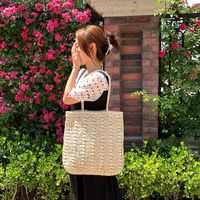 Large-capacity Woven Bucket Spring And Summer New Women's Shoulder Underarm Bags 36*40*2cm main image 5