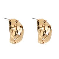 Retro Metal Geometric Hollow Simple C Type Earrings Wholesale main image 6