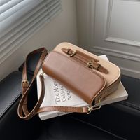 2022 New Style Stitching Color Messenger Underarm Small Square Bag 24.5*13.5*7.5cm main image 3