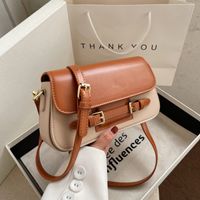 2022 New Style Stitching Color Messenger Underarm Small Square Bag 24.5*13.5*7.5cm main image 5