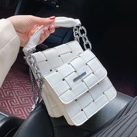 New Fashion Woven One-shoulder Small Square Chain Messenger Bag 14*18*5cm main image 3