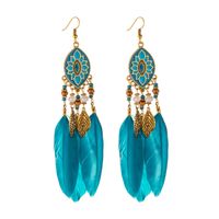 Boho Rice Bead Water Drop Tassel Earrings Wholesale main image 6