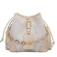 Chain Decorative Bucket Women's New Spring And Summer One-shoulder Messenger Small Bag 19.5*19*13cm sku image 3