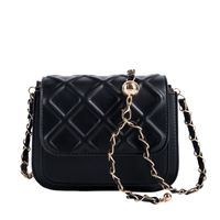 Lingge Indentation Fashion Women's Bag Simple Chain Small Square Bag 19*16*10cm sku image 4