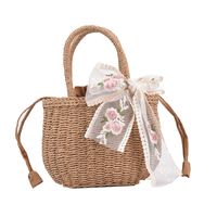 Woven Fashion Spring And Summer New Large Capacity Women's Bag 23*19*13cm sku image 1