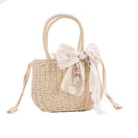 Woven Fashion Spring And Summer New Large Capacity Women's Bag 23*19*13cm sku image 2