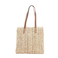 Simple Fashionable Straw Woven Woven Handbag Wholesale 39*34*2cm sku image 2
