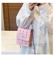 New Fashion Woven One-shoulder Small Square Chain Messenger Bag 14*18*5cm sku image 10
