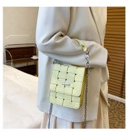 New Fashion Woven One-shoulder Small Square Chain Messenger Bag 14*18*5cm sku image 14