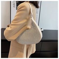 2022 New Fashion Rhinestone Shoulder Messenger Chain Crescent Bag 25.5*7.5*23cm sku image 9