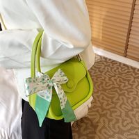 2022 New Fashion Bow Portable Messenger Handbag 19*14*12cm sku image 5