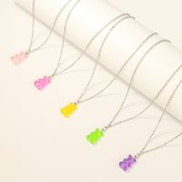 Conjunto De Oso De Resina De Colores Bonito Estilo Bohemio Simple Coreano Collar Para Niños sku image 2