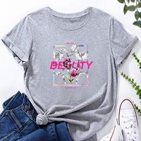 T-shirt Décontracté Ample À Imprimé De Roses À La Mode Pour Femmes main image 8
