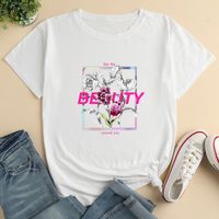 T-shirt Décontracté Ample À Imprimé De Roses À La Mode Pour Femmes main image 9