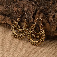 Boho Vintage Hollow Geometric Spiral Earrings Drop Earrings sku image 2