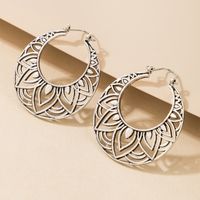 Boho Vintage Hollow Geometric Spiral Earrings Drop Earrings sku image 5