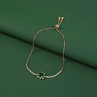 2022 Popular Creative Oval Emerald Inlaid Zircon Venice Adjustable Bracelet Bracelet Jewelry main image 5
