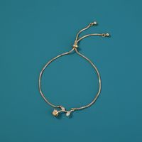New Geometric Micro Setting Rose Zircon Venetian Adjustable Bracelet Jewelry main image 1