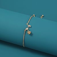 New Geometric Micro Setting Rose Zircon Venetian Adjustable Bracelet Jewelry main image 3
