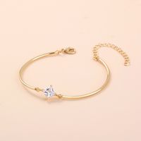 Foreign Trade Hot Selling Jewelry Square Round Zircon Accessories Elbow Bracelet Bracelet Jewelry sku image 1