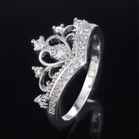 Creative Micro-encrusted Zircon Ladies Crown Copper Ring Classic Fashion Hand Jewelry main image 1