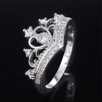 Creative Micro-encrusted Zircon Ladies Crown Copper Ring Classic Fashion Hand Jewelry main image 2