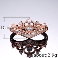 Creative Micro-encrusted Zircon Ladies Crown Copper Ring Classic Fashion Hand Jewelry main image 6