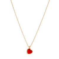 Korean Fashion Heart Necklace Trend Red Turquoise Ladies Necklace Wholesale main image 6