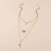 Mode Nouveau Collier De Perles De Goutte D&#39;eau Multicouche En Forme De Diamant En Forme De Coquille D&#39;ormeau main image 3
