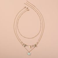 Fashion Alloy Butterfly Tassel Pendent Multi-layer Necklace Fashion Women's Necklace main image 3