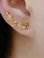Fashion New Butterfly Copper Inlaid Zircon Stud Earrings Wholesale main image 3