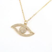 Retro Devil's Eye Pendan Copper Zircon Electroplating Necklace Jewelry main image 3