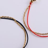Simple Titanium Steel Bracelet Couple Braided Rope Electroplating Gold Stainless Steel main image 5
