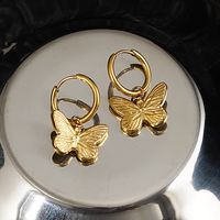 Insect Plating Titanium Steel No Inlaid Earrings main image 1