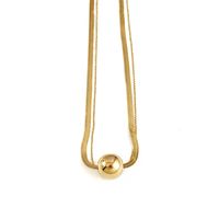 Fashion Titanium Steel Stacked Small Gold Ball Pendent Clavicle Chain main image 6