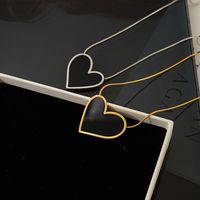Heart Necklace Female Simple Korean Titanium Steel Fine Clavicle Chain main image 1