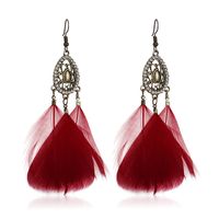 Fashion Hollow Geometric Water Drop Point Drill Feather Drop Earrings Wholesale main image 6