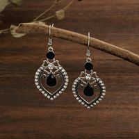 New Water Drop-shaped Full Diamond Fashion Ball Alloy Earrings main image 1