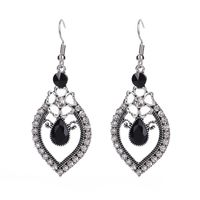 New Water Drop-shaped Full Diamond Fashion Ball Alloy Earrings main image 6