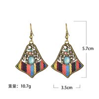 Retro Bell-shaped Antique Women's Diamond-encrusted Fabric Woven Alloy Earrings main image 6