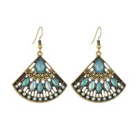 Ethnic Fan-shaped Diamond Bohemian Bead Alloy Earrings main image 6