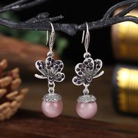 Fashion New Butterfly Opal Diamond Alloy Earrings Wholesale main image 3