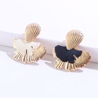 New Popular Asymmetric Ginkgo Fashion Leaf Alloy Earrings main image 5