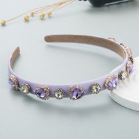 Headband Fashion Shiny Crystal Heart-shaped Alloy Simple Accessories sku image 1