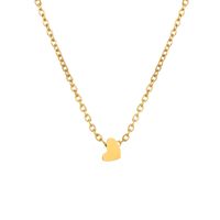 Cadena De Clavícula Con Colgante De Corazón Brillante De Acero Titanio Con 26 Letras Inglesas Simples Para Mujer sku image 26