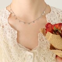 Fashion Geometric Star Oval Leaf Pendant Necklace Female Titanium Steel 18k Trend Jewelry sku image 13